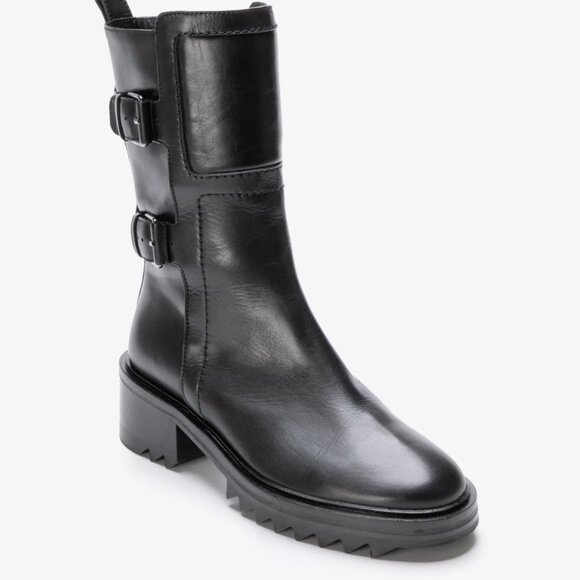 Tamara Mellon Perfecto 85, Black Moto Boot, Size 8.5, Worn Once - Picture 1 of 4